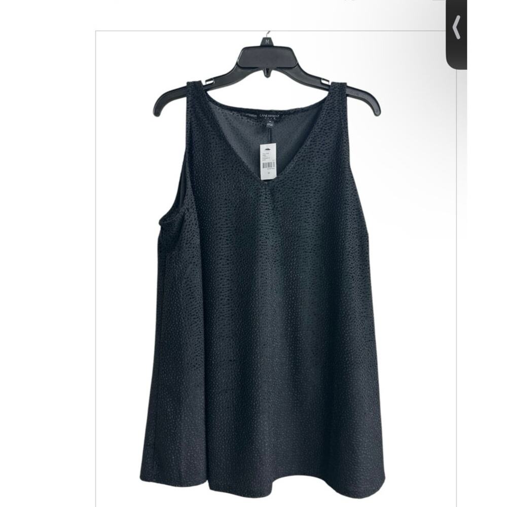 NWT Lane Bryant Women's Black Velvet Burnout Sleeveless Tank Top Plus Size 14